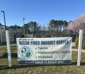 OP racquet center sign